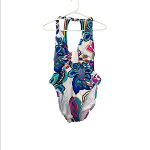 NWT- Trina Turk Revolve Halter Hibiscus one piece